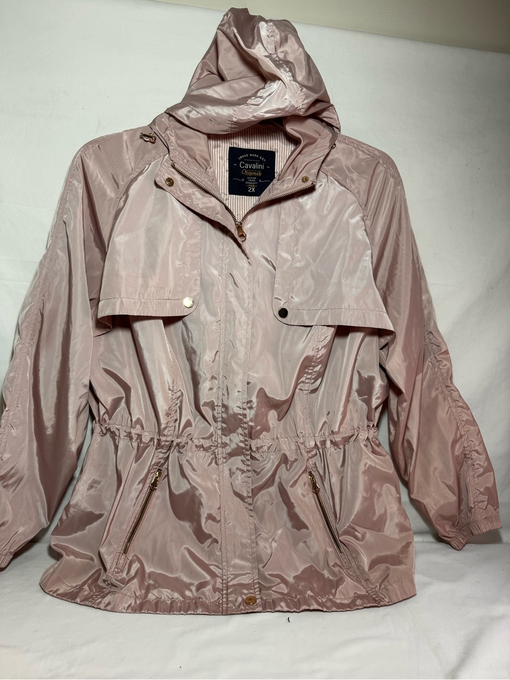 Cavalini Dusty Rose Hooded Utility Jacket